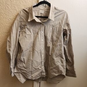 wilfred- stripe poplin shirt